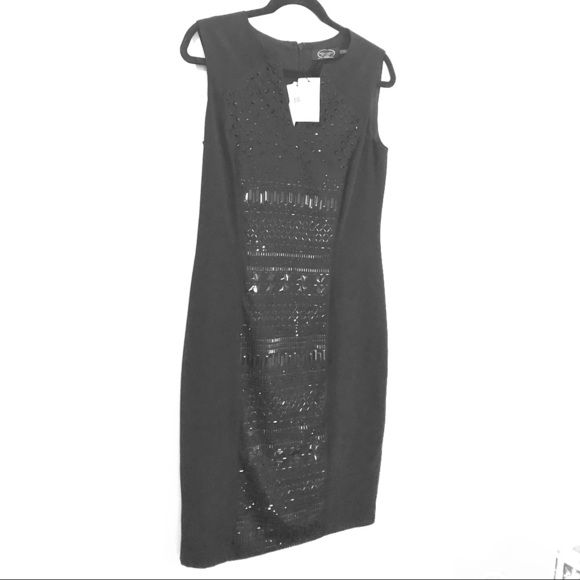 NWT Black Jeweled Tank Dress - Picture 2 of 8
